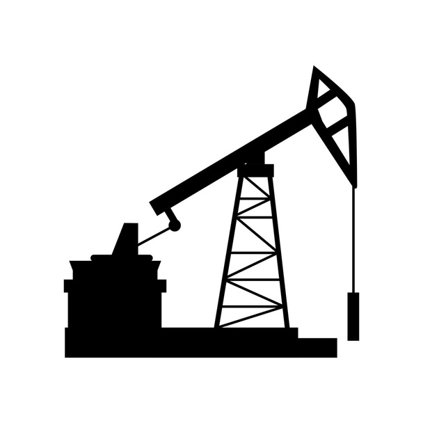 κατασκευή παραγωγή πετρελαίου πλατφόρμα απομονωμένες - Διάνυσμα, εικόνα