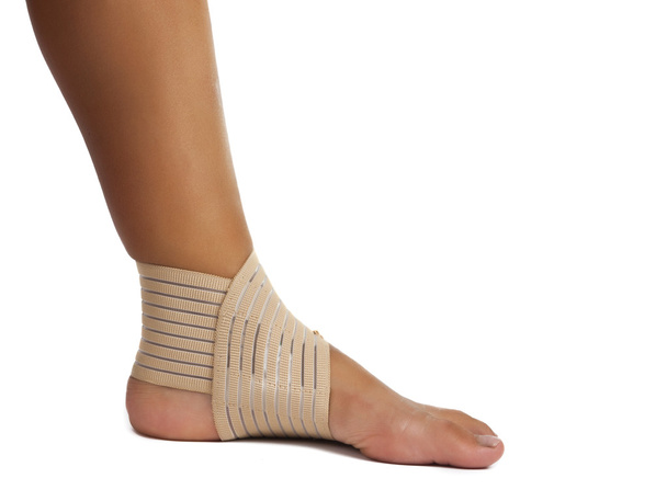 Injured ankle with bandage - Foto, Imagem