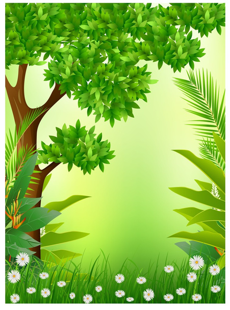 Краса тропічний лісовий фон
 - Вектор, зображення