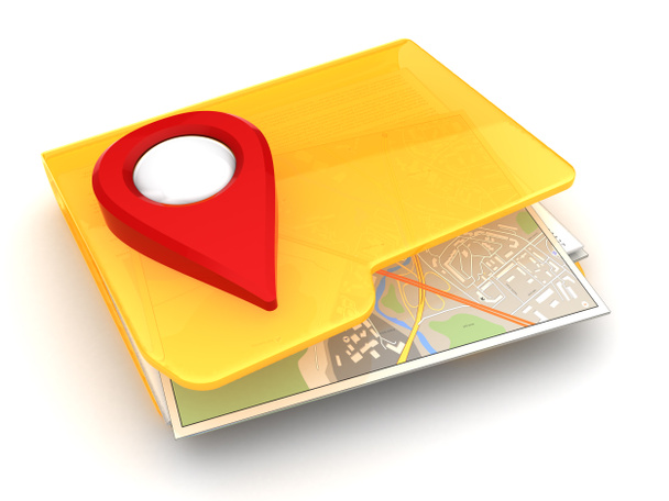 Térképek és navigáció szimbólum dosszié ikon - Fotó, kép