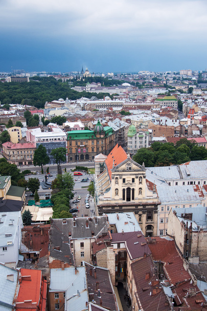 a régi város lvov, a magasból - Fotó, kép