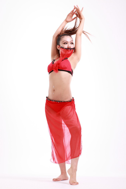 Woman in various dance costumes and fun poses. - Photo, Image