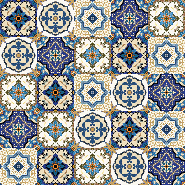 Mega Gorgeous seamless patchwork pattern  - Διάνυσμα, εικόνα
