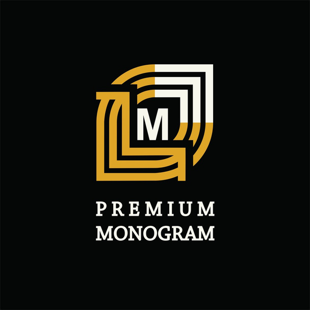 Modelo moderno monograma, emblema, logotipo
  - Vetor, Imagem