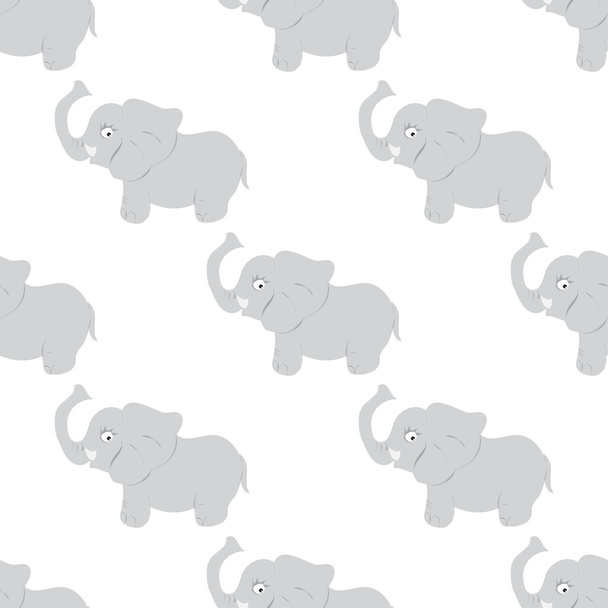 African   elephant   baby animal Seamless Pattern - Vektor, kép