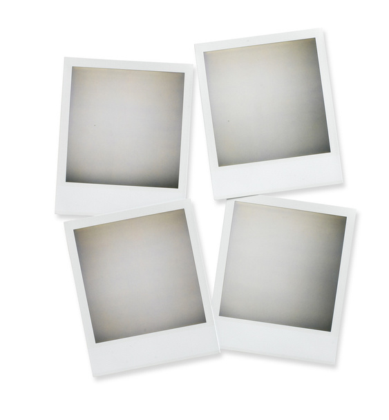 Puste zdjęcia polaroid na białym tle biały ze ścieżką przycinającą - Zdjęcie, obraz