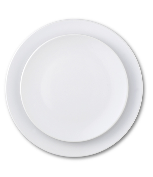 Overhead view of an empty plate with clipping path - Photo, Image