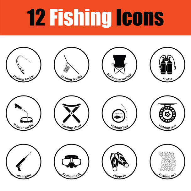 set di icone di pesca - Vettoriali, immagini