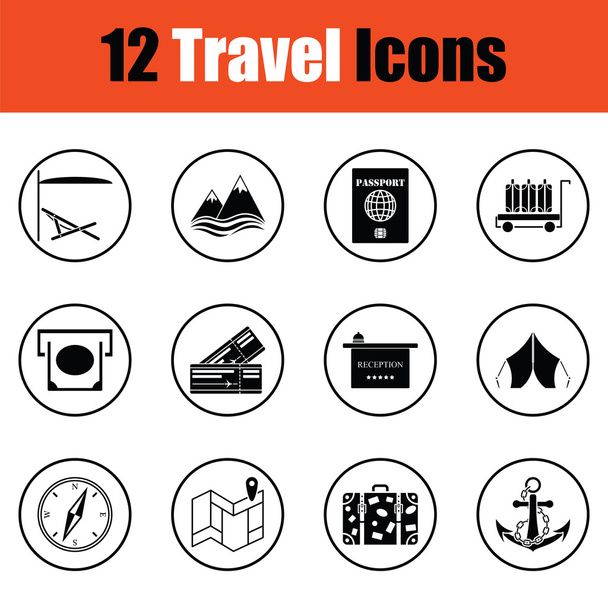 Travel icon set - Vector, Image