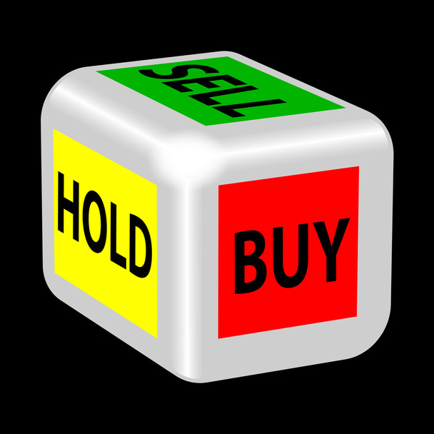 Buy, sell, hold gambling - Vector, Image