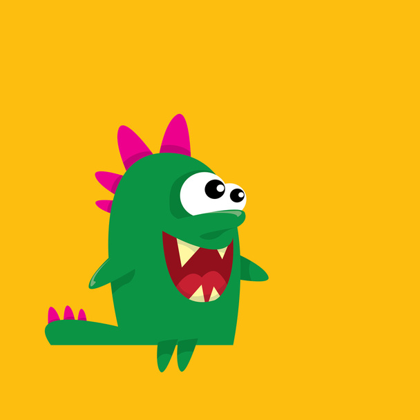 Dibujos animados vectorial divertido dragón. Dinosaurio de dibujos animados
. - Vector, Imagen