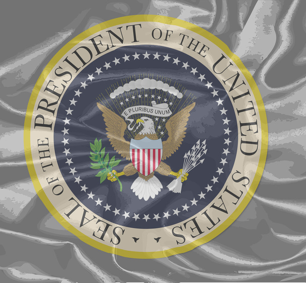 Elnöki pecsét selyem - Vektor, kép