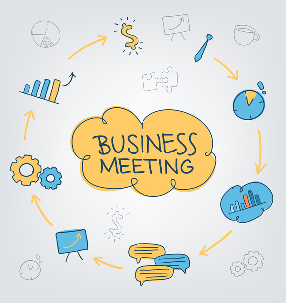 Koncepcja spotkań biznesowych   - Wektor, obraz