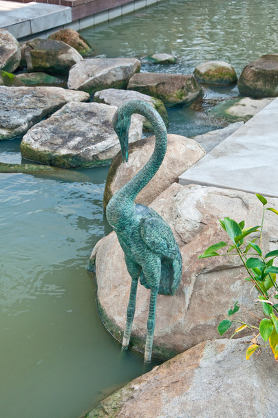The Sculpture steel of egret - Photo, Image