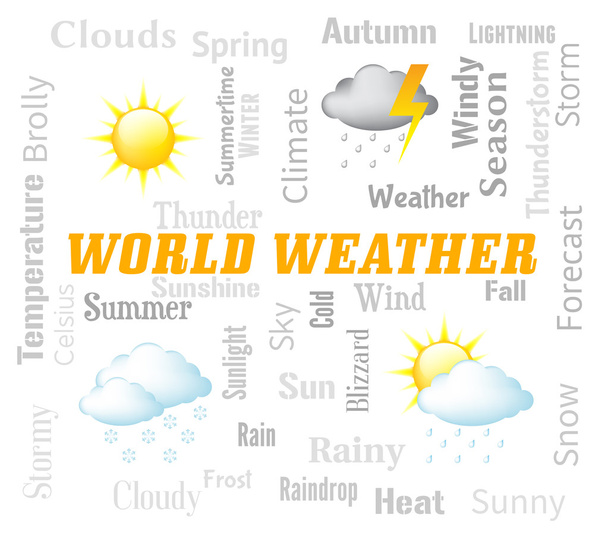 Dünya hava durumu küresel meteorolojik koşullar Foreca temsil eder. - Fotoğraf, Görsel