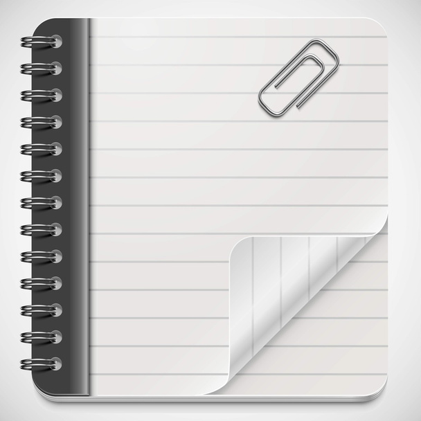 Vector blank notepad - Вектор, зображення