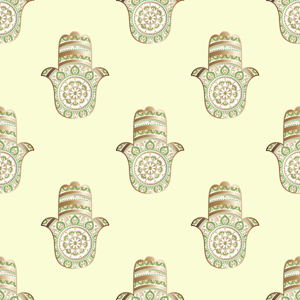 Seamless pattern with hamsa - Vetor, Imagem
