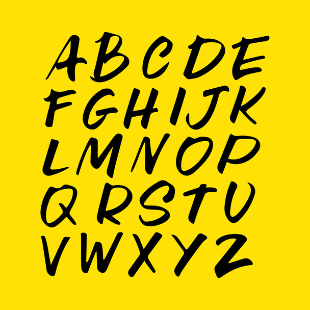 Black alphabetic fonts - Vektor, obrázek