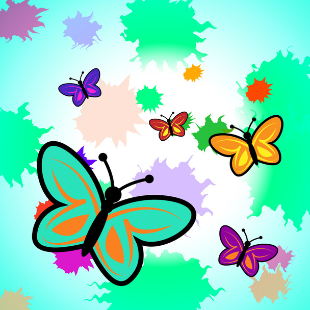 Színes pillangók azt mutatja, hogy élénk pillangó és színes - Fotó, kép