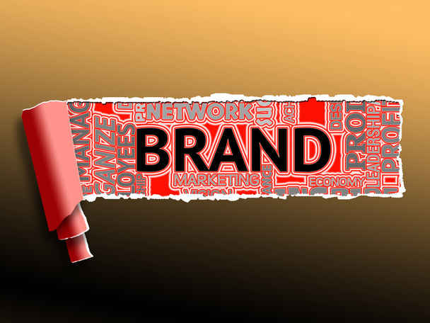 Brand Word Indicates Company Identity 3d Illustration - Photo, Image