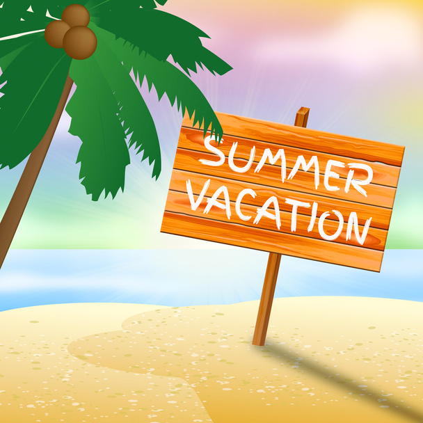 Vacances d'été signifie vacances à la plage Illustration 3d
 - Photo, image