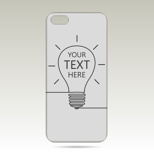 light bulb case for phone vector illustration - Vector, Imagen