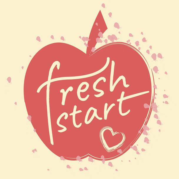 Frisse Start Apple betekent begin toekomst en verjongen - Foto, afbeelding