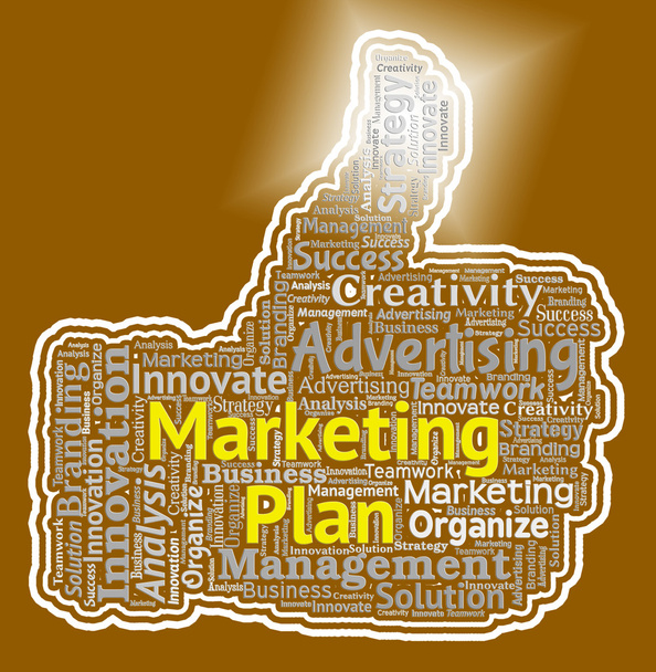 Marketingplan zeigt Marketingprogramm und Promotion - Foto, Bild