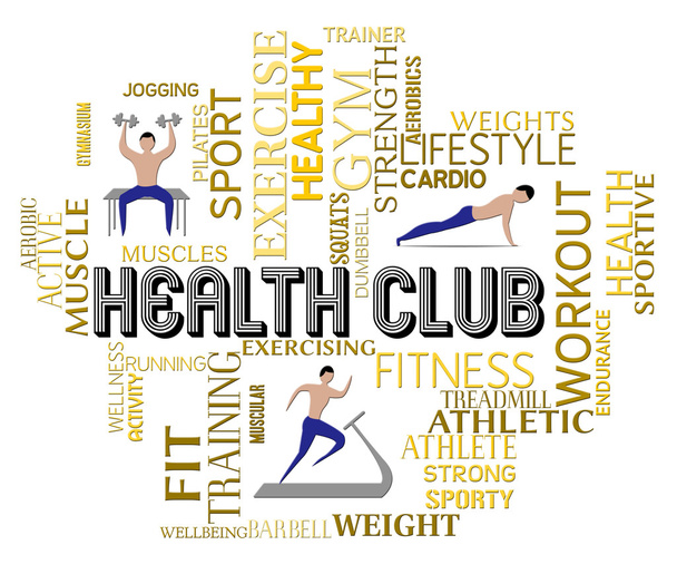 Healthclub vertegenwoordigt om Fit en gezond - Foto, afbeelding