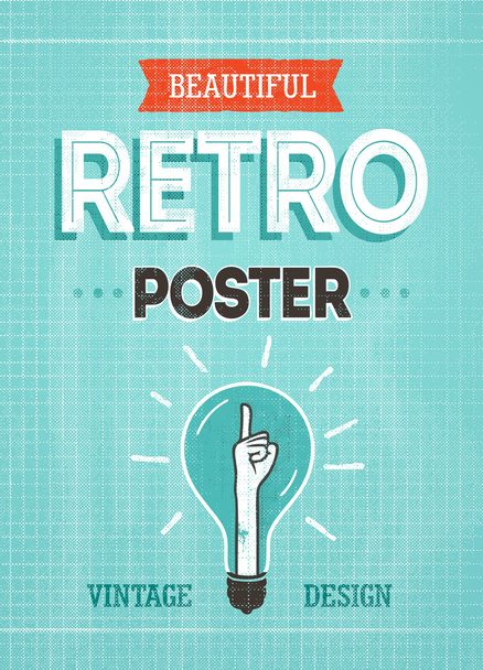 Vintage retro poster template  - Vecteur, image