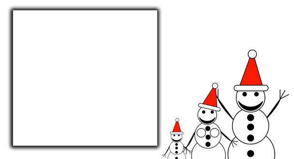 Um boneco de neve feliz
 - Foto, Imagem