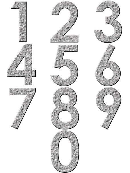 Numéros de pierre 3D
 - Photo, image