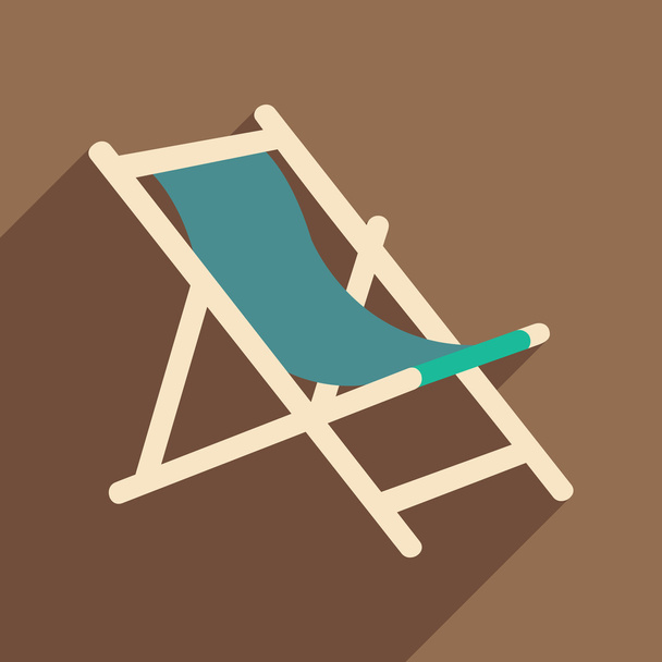 Plat avec icône de l'ombre et chaise longue application mobile
 - Vecteur, image