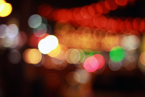 gece şehir bokeh ışıkları - Fotoğraf, Görsel