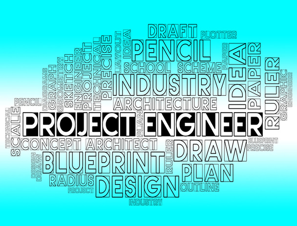 Projekt mérnök azt mutatja, mérnöki munka, vagy a program - Fotó, kép