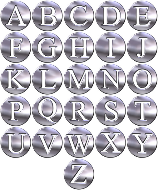 Трехмерный серебряный алфавит
 - Фото, изображение
