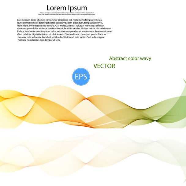абстрактний векторний фон, кольорові прозорі хвилясті лінії для брошури, веб-сайт, дизайн флаєра
. - Вектор, зображення