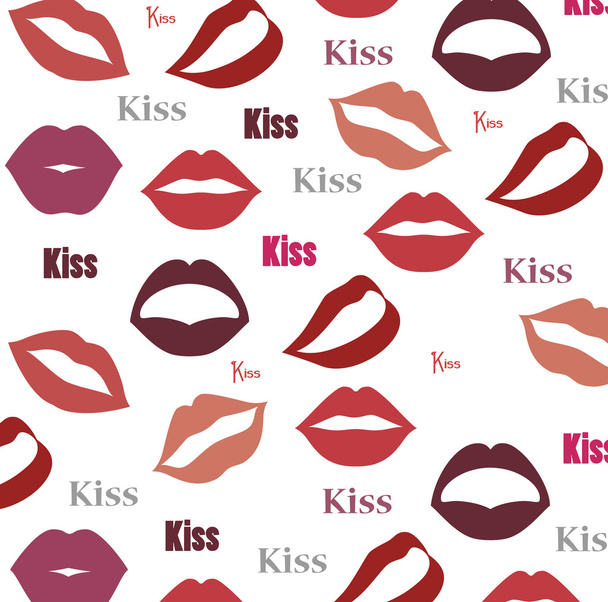 Set Lippen weibliche d Symbole - Vektor, Bild