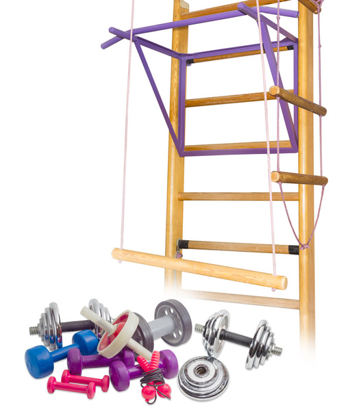 Exercise equipment against the background of the home gym - Photo, Image