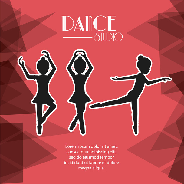 Dance studio avatar dancer design - Vector, Image