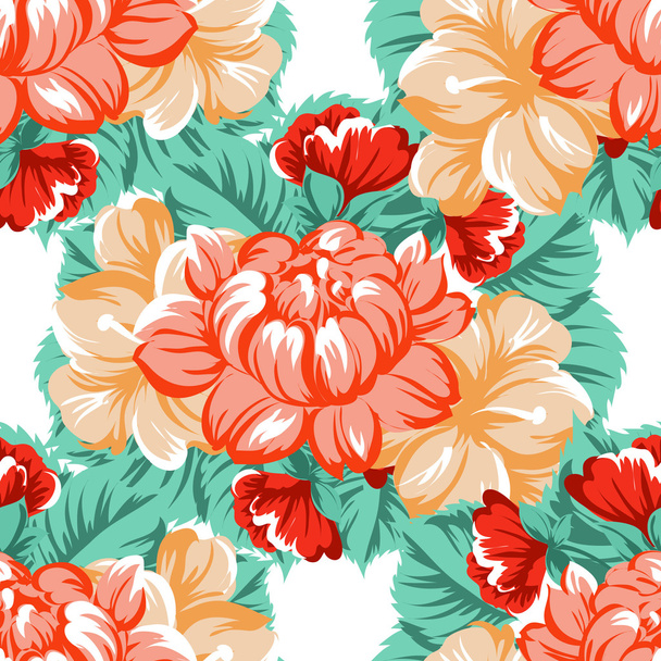blooming floral ornament - Vector, Image