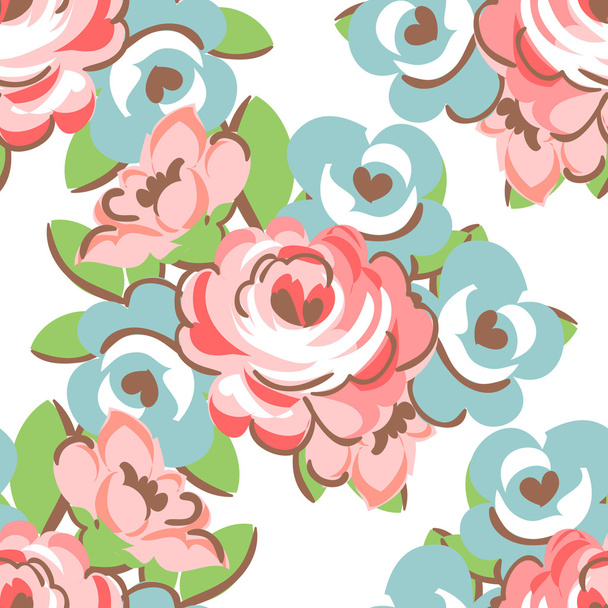 blooming floral ornament - Vector, Image