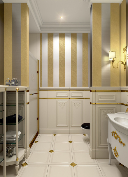 Gold bathroom - Photo, Image