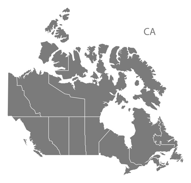 Регионы Канады
 - Вектор,изображение
