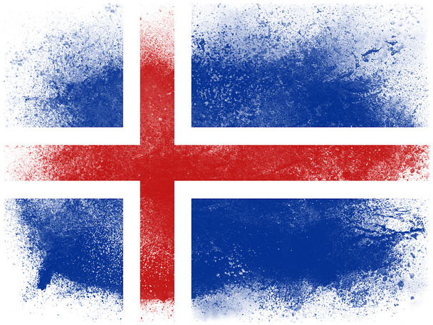 Η σημαία της Ισλανδίας απομονώθηκε - Φωτογραφία, εικόνα