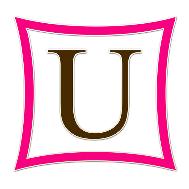 Monograma de U rosa e marrom
 - Foto, Imagem