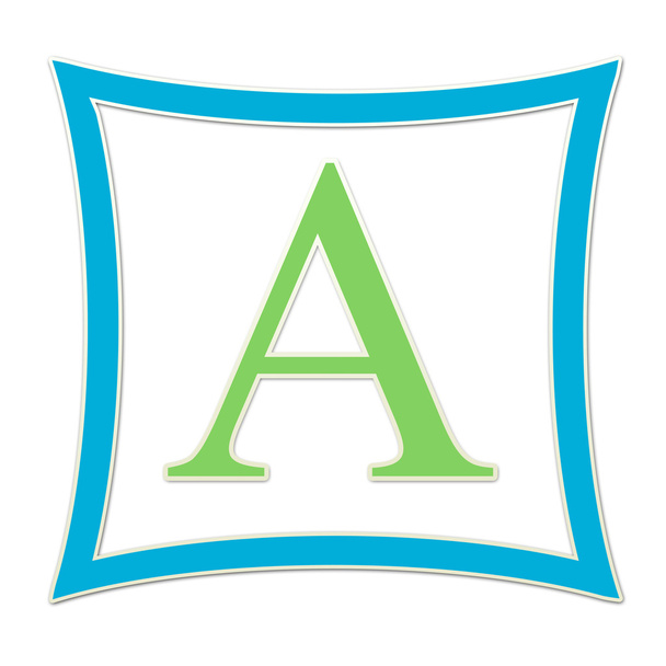 Um monograma azul e verde
 - Foto, Imagem