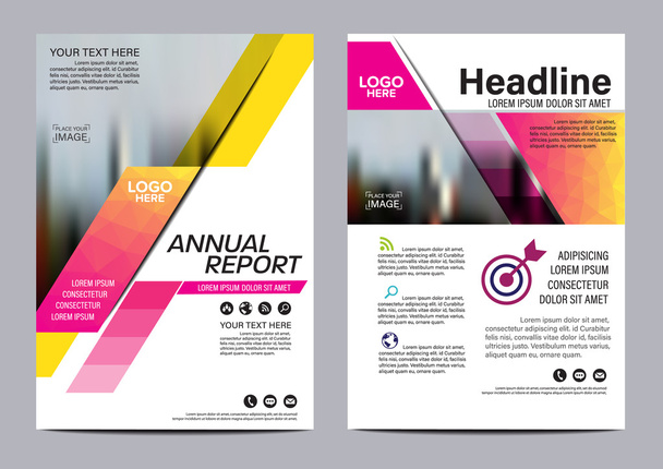 Brochure lay-out ontwerpsjabloon. Jaarlijkse verslag Flyer brochure cover moderne presentatie achtergrond. illustratie vector in A4-formaat - Vector, afbeelding