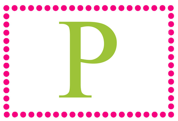 p rózsaszín & zöld téglalap alakú monogram - Fotó, kép