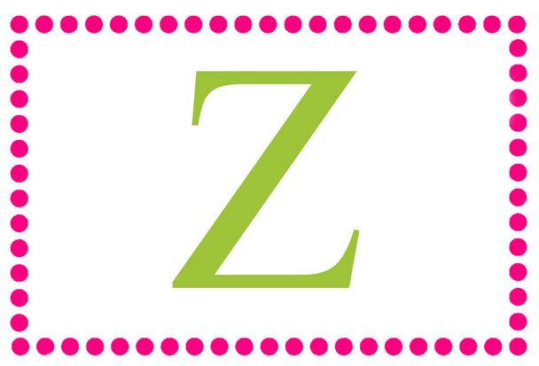 Z Monograma retangular rosa e verde
 - Foto, Imagem